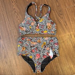 Torrid Leopard Floral Reversible Bikini 00